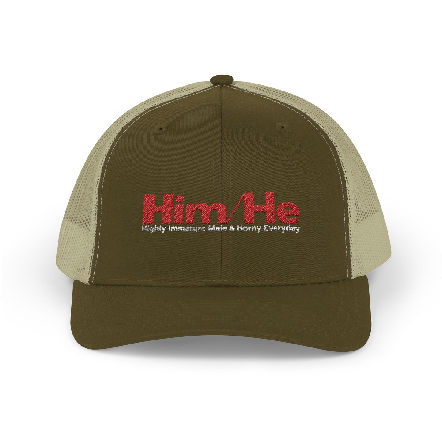 HIM/HE Highly Immature Male & Horny Everyday Embroidered Snapback