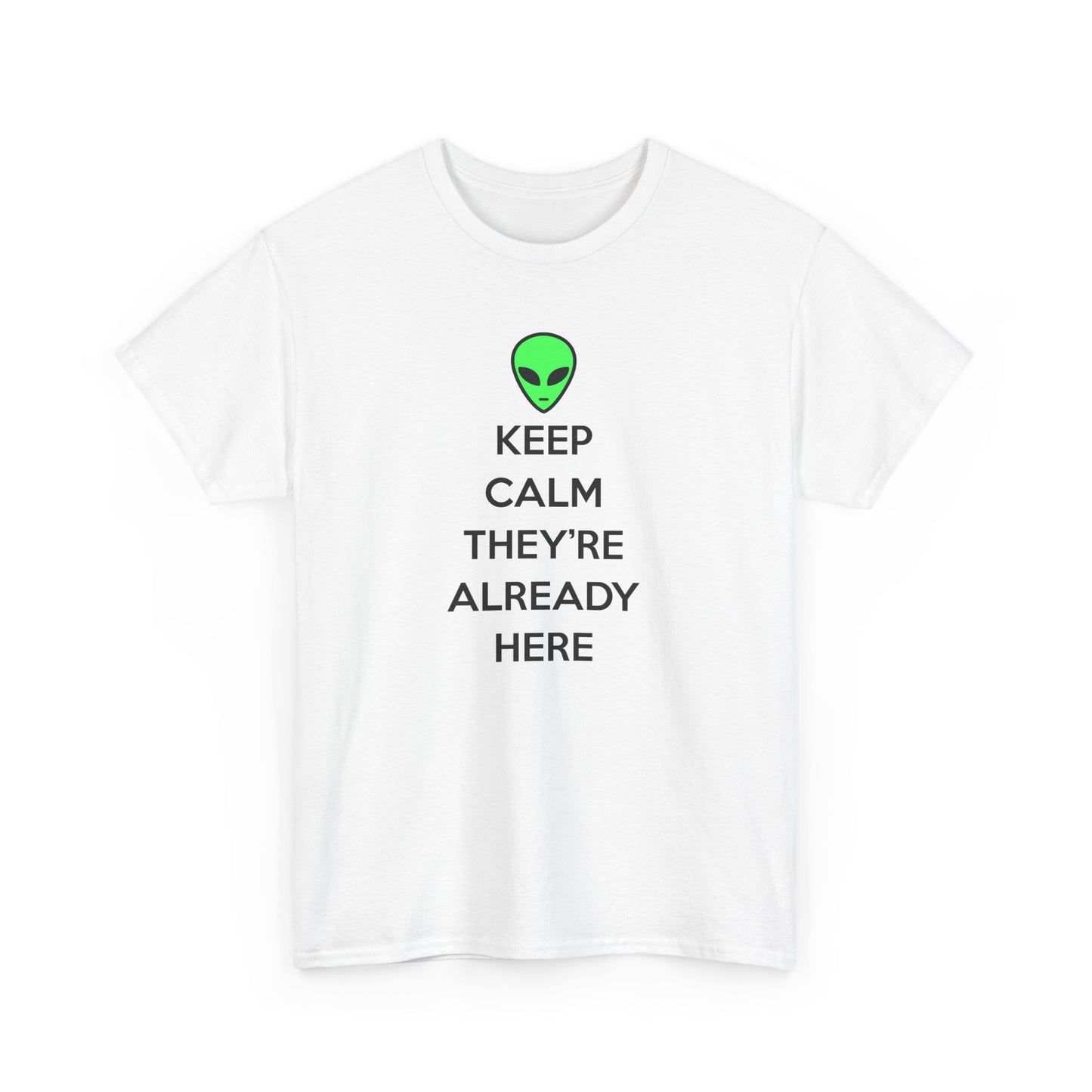 Keep Calm They're Already Here Alien Tee