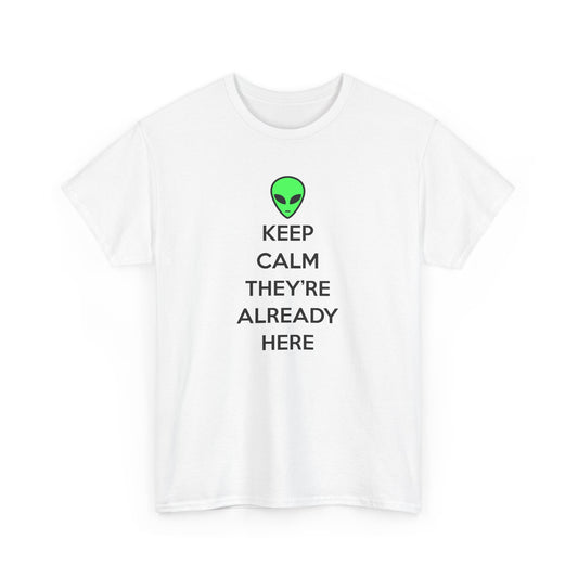 Keep Calm They're Already Here Alien Tee