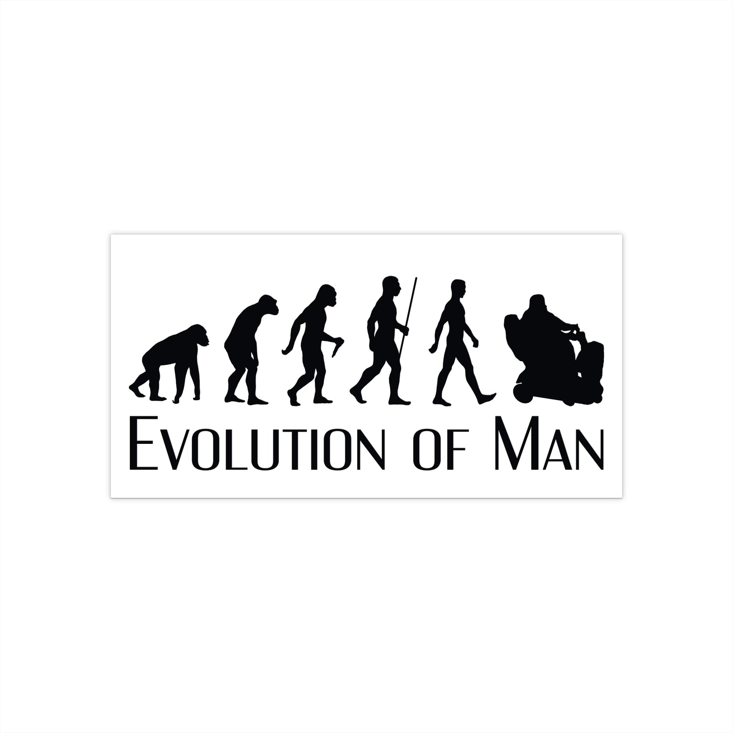 Evolution of Man Bumper Sticker